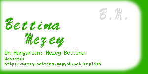 bettina mezey business card